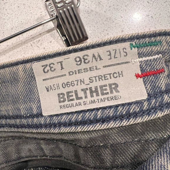 Diesel Slim Fit Faded Blue Jeans - Picture 9 of 11